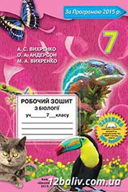 ГДЗ Біологія 7 клас О.А. Андерсон, Т.К. Вихренко (2015). Відповіді та розв'язання
